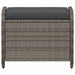 Tuinkruk met kussen 58x46x46 cm poly rattan grijs