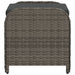 Tuinkruk met kussen 58x46x46 cm poly rattan grijs