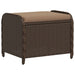 Tuinkruk met kussen 58x46x46 cm poly rattan bruin