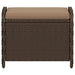 Tuinkruk met kussen 58x46x46 cm poly rattan bruin