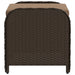 Tuinkruk met kussen 58x46x46 cm poly rattan bruin