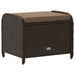 Tuinkruk met kussen 58x46x46 cm poly rattan bruin