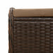 Tuinkruk met kussen 58x46x46 cm poly rattan bruin