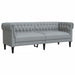 3-delige Loungeset stof lichtgrijs