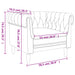 3-delige Loungeset stof donkergrijs