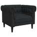 3-delige Loungeset stof zwart