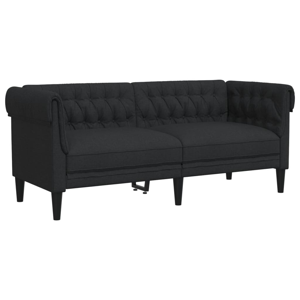 3-delige Loungeset stof zwart