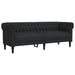 3-delige Loungeset stof zwart