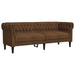 3-delige Loungeset stof bruin