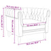 3-delige Loungeset stof bruin