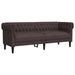 2-delige Loungeset stof donkerbruin