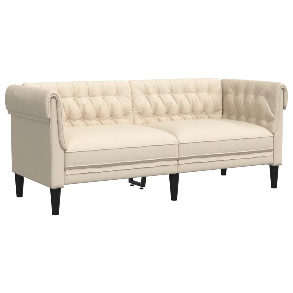 2-delige Loungeset stof crèmekleurig