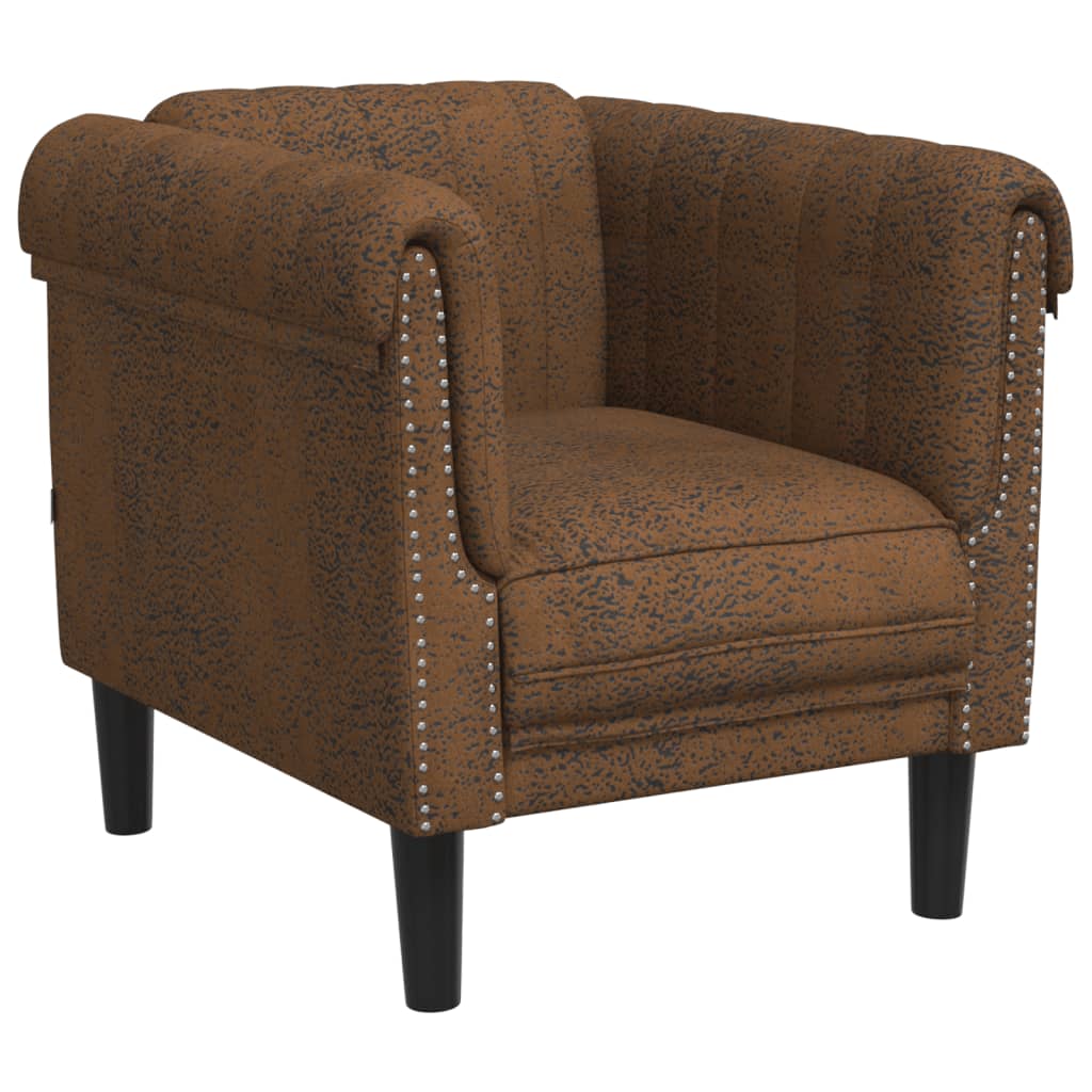 3-delige Loungeset fluweel bruin
