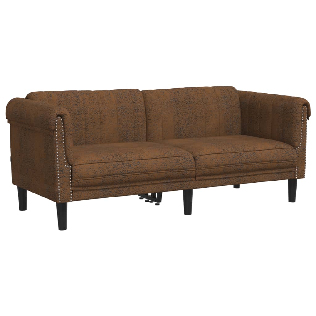 3-delige Loungeset fluweel bruin
