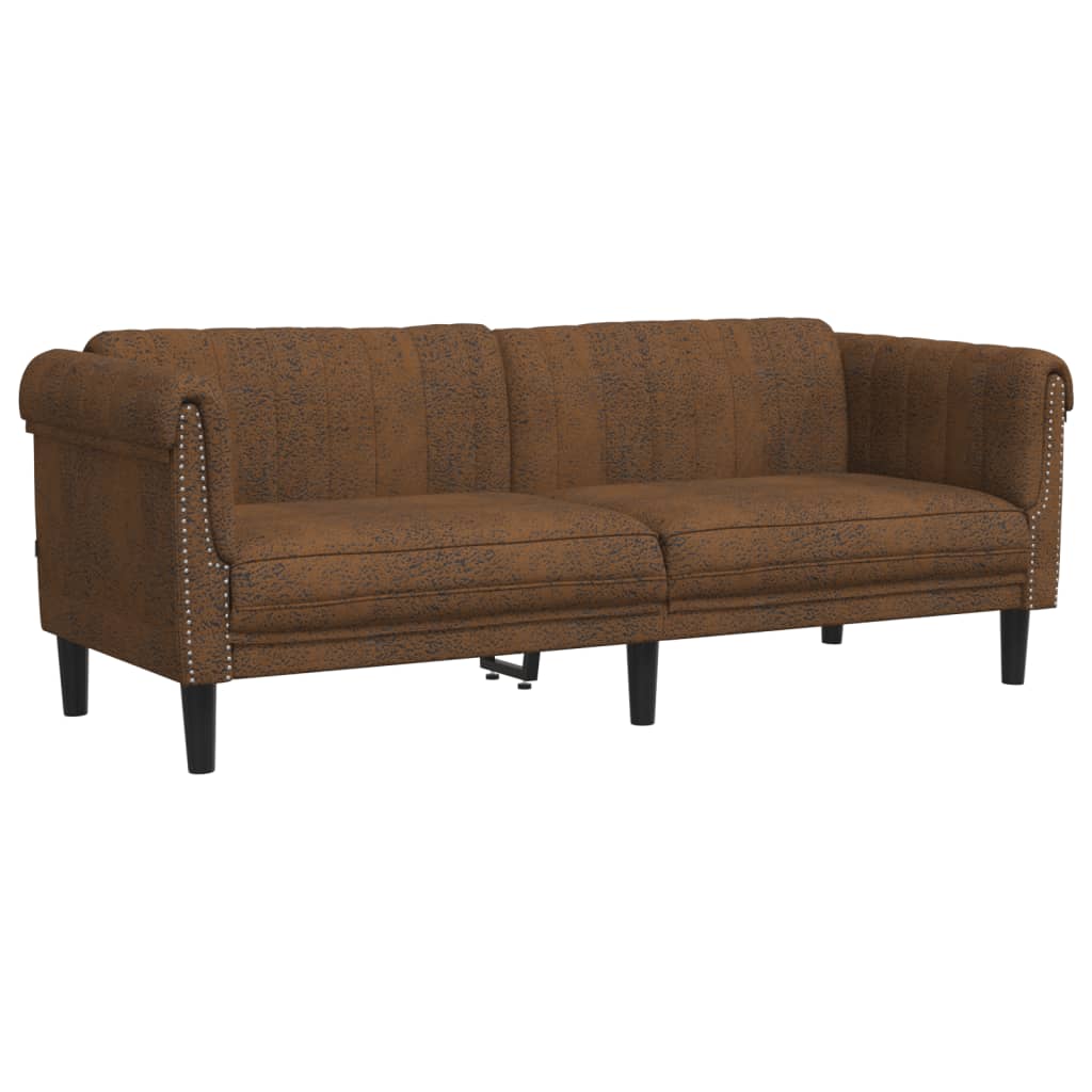 3-delige Loungeset fluweel bruin