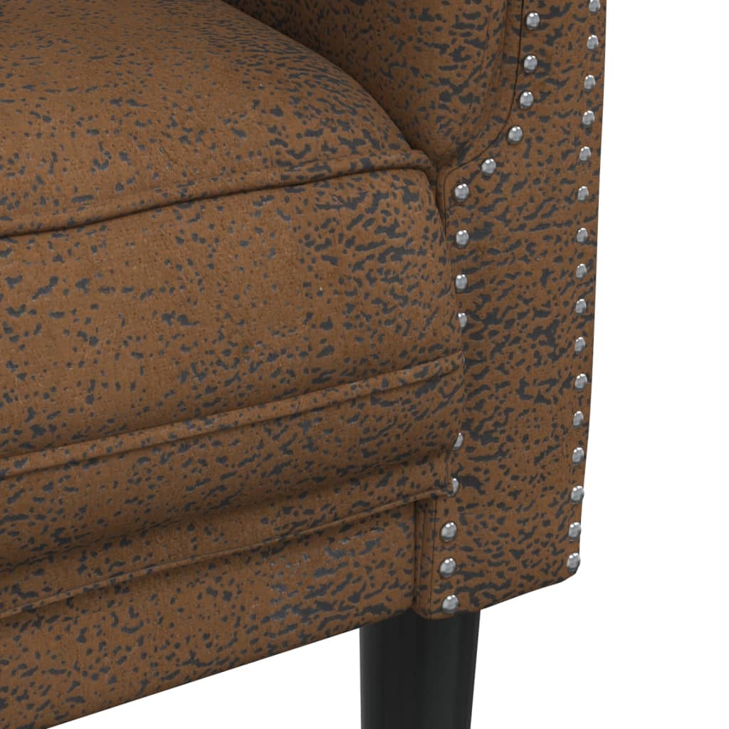 3-delige Loungeset fluweel bruin