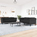 2-delige Loungeset fluweel zwart