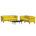2-delige Loungeset fluweel geel