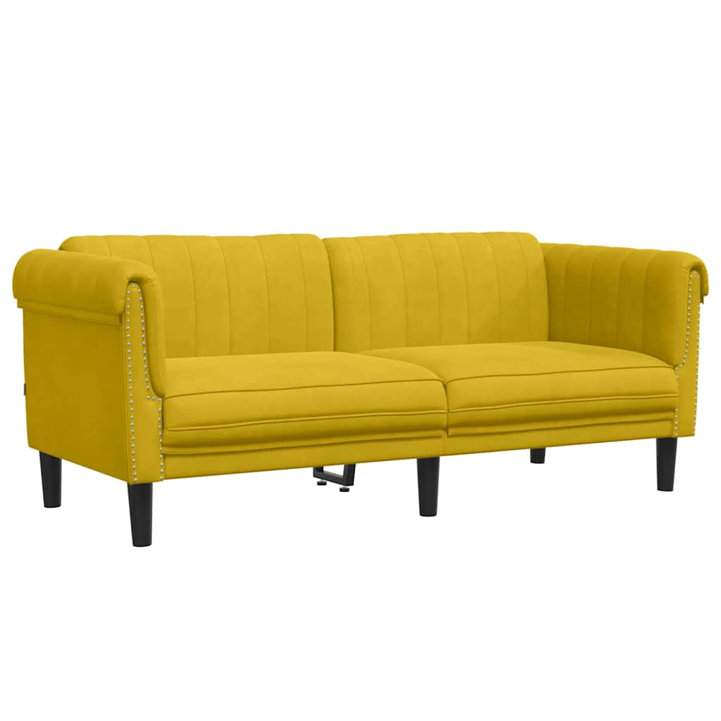 2-delige Loungeset fluweel geel