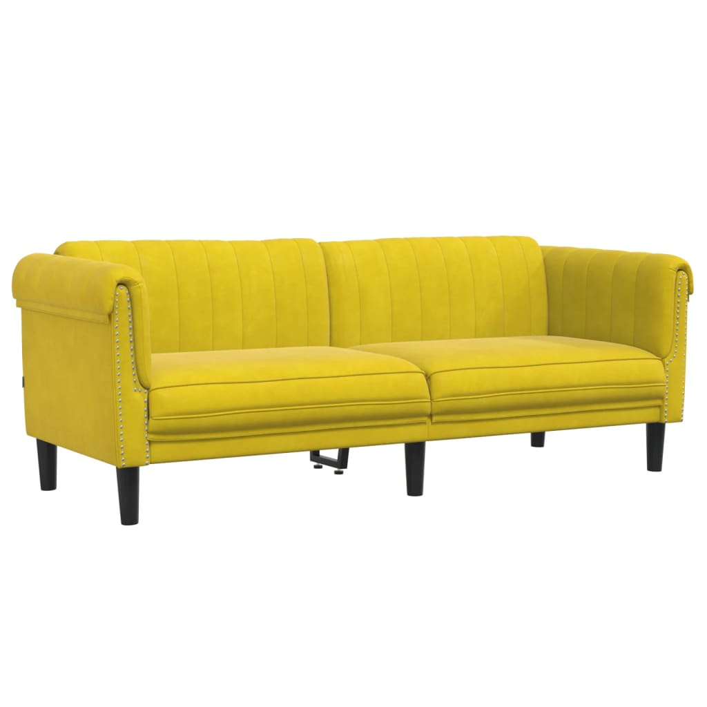 2-delige Loungeset fluweel geel