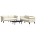 2-delige Loungeset fluweel crèmekleurig