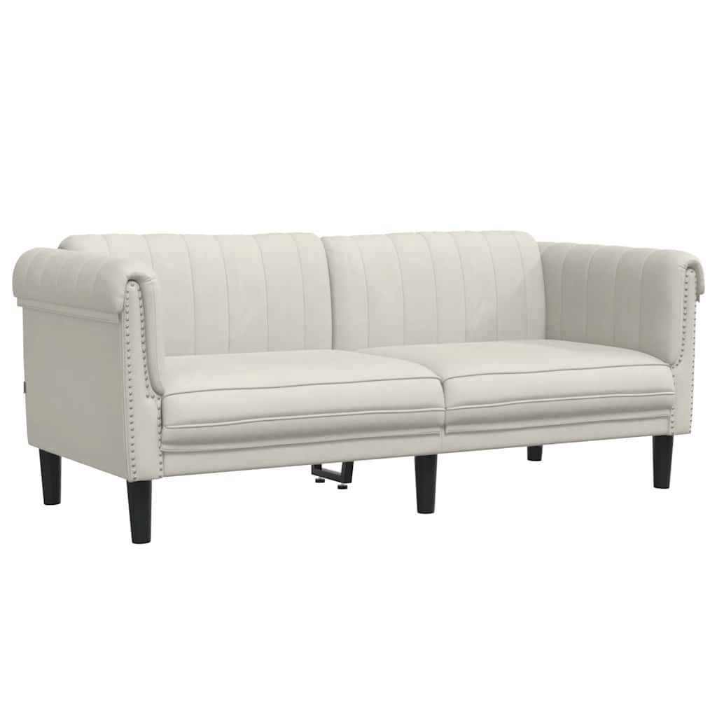 2-delige Loungeset fluweel crèmekleurig