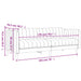 3-delige Loungeset stof donkergrijs