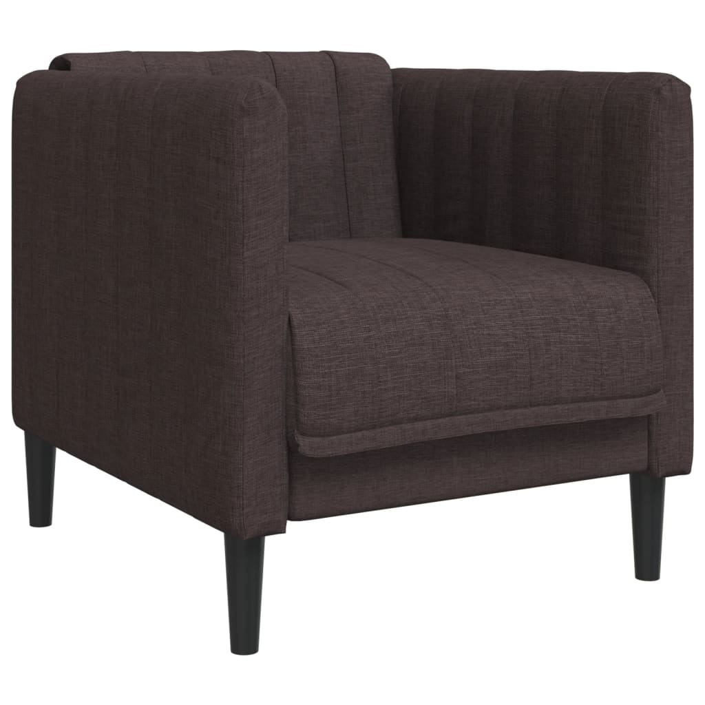 3-delige Loungeset stof donkerbruin