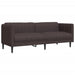 3-delige Loungeset stof donkerbruin