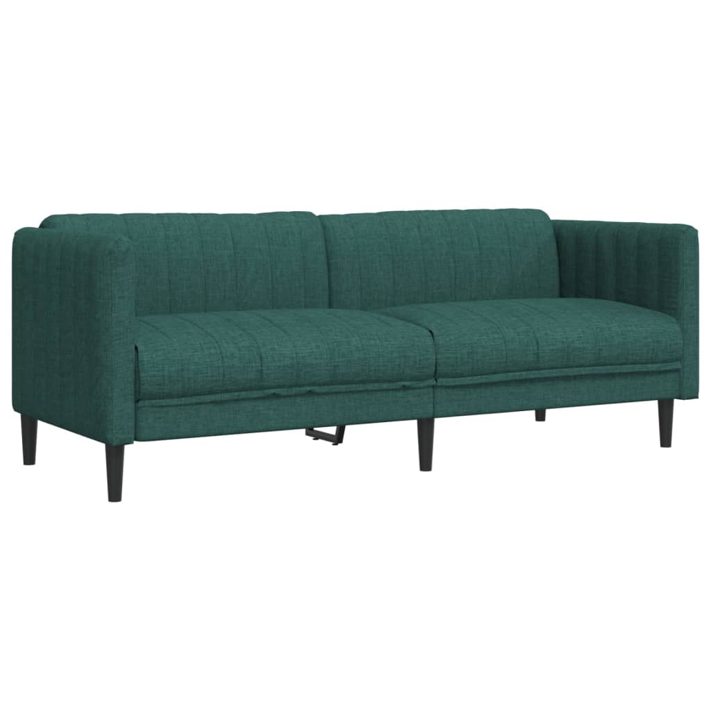 3-delige Loungeset stof donkergroen