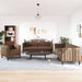 3-delige Loungeset stof bruin