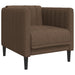 3-delige Loungeset stof bruin