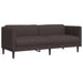 2-delige Loungeset stof donkerbruin