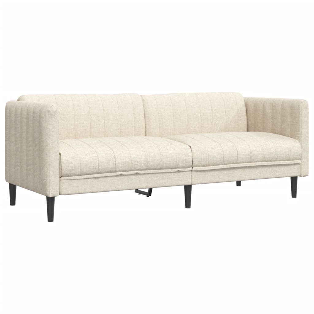 2-delige Loungeset stof crèmekleurig