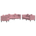 3-delige Loungeset met kussens fluweel roze