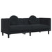 3-delige Loungeset met kussens fluweel zwart