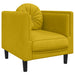 3-delige Loungeset met kussens fluweel geel