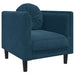 3-delige Loungeset met kussens fluweel blauw