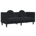 2-delige Loungeset met kussens fluweel zwart