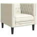 3-Delige Loungeset Chesterfield-Stijl Kunstleer Kleurig Crème