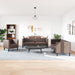 3-delige Loungeset Chesterfield-stijl kunstleer bruin