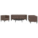 3-delige Loungeset Chesterfield-stijl kunstleer bruin