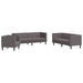 3-delige Loungeset Chesterfield-stijl kunstleer grijs