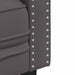 3-delige Loungeset Chesterfield-stijl kunstleer grijs
