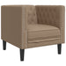 3-delige Loungeset Chesterfield-stijl kunstleer cappuccinokleur