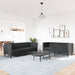 2-delige Loungeset Chesterfield-stijl kunstleer zwart