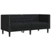 2-delige Loungeset Chesterfield-stijl kunstleer zwart
