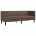 2-delige Loungeset Chesterfield-stijl kunstleer bruin
