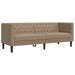 2-delige Loungeset Chesterfield-stijl kunstleer cappuccinokleur