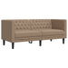 2-delige Loungeset Chesterfield-stijl kunstleer cappuccinokleur